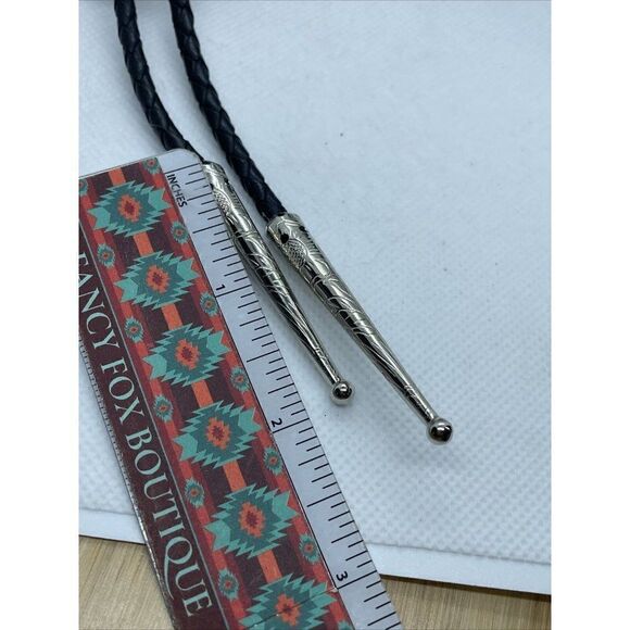 Western Cluster Turquoise  White Silver Black Bolo Tie Southwest Mens womens - Picture 6 of 13
